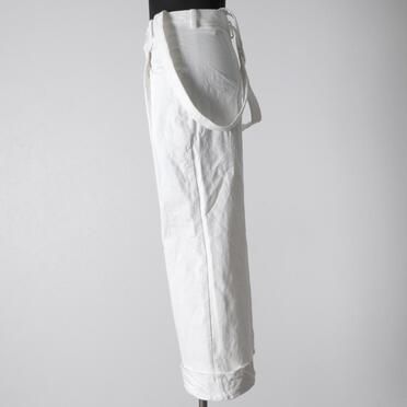 ストレッチデニム サスペンダー付きワイドパンツ　WHITE No.3