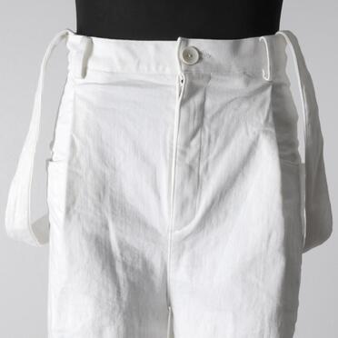 ストレッチデニム サスペンダー付きワイドパンツ　WHITE No.7