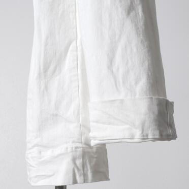 ストレッチデニム サスペンダー付きワイドパンツ　WHITE No.10