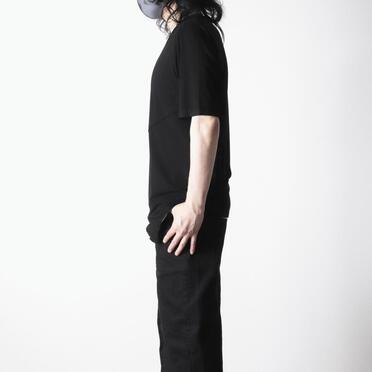 レーヨンベア天竺 アシンメトリーTシャツ　BLACK No.17