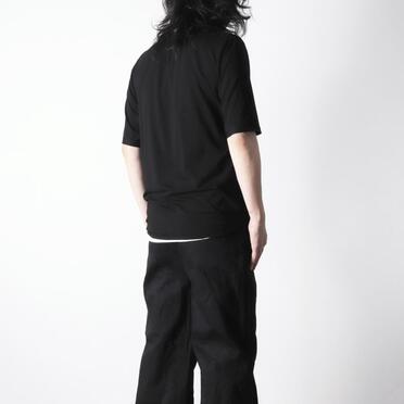 レーヨンベア天竺 アシンメトリーTシャツ　BLACK No.20