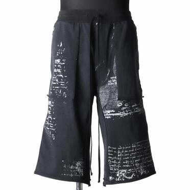 コットン硫化天竺 ハーフパンツ　BLACK No.1