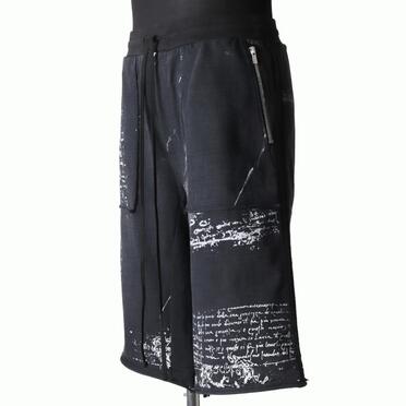 コットン硫化天竺 ハーフパンツ　BLACK No.2