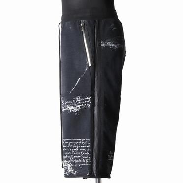 コットン硫化天竺 ハーフパンツ　BLACK No.3