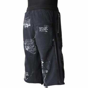 コットン硫化天竺 ハーフパンツ　BLACK No.6