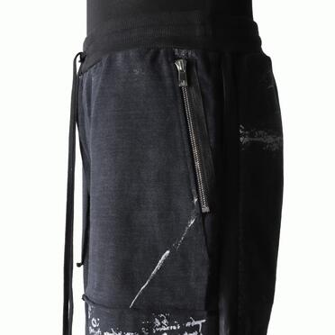 コットン硫化天竺 ハーフパンツ　BLACK No.8
