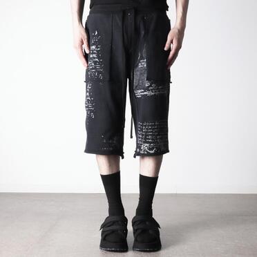 コットン硫化天竺 ハーフパンツ　BLACK No.13