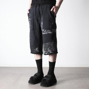 コットン硫化天竺 ハーフパンツ　BLACK No.14