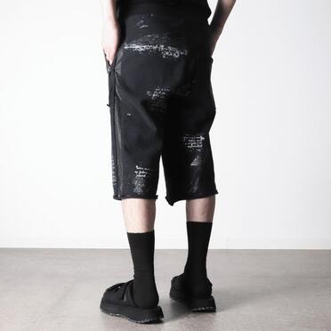 コットン硫化天竺 ハーフパンツ　BLACK No.16