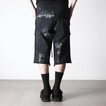 コットン硫化天竺 ハーフパンツ　BLACK No.17