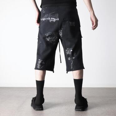 コットン硫化天竺 ハーフパンツ　BLACK No.18