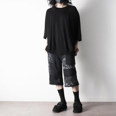コットン硫化天竺 ハーフパンツ　BLACK No.20
