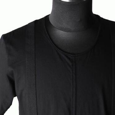 コットン天竺 サスペンダー付きTシャツ　BLACK×BLACK No.7