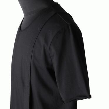 コットン天竺 サスペンダー付きTシャツ　BLACK×BLACK No.8