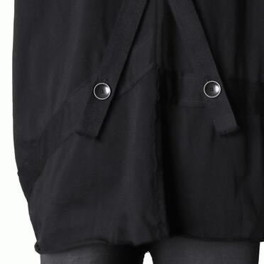 コットン天竺 サスペンダー付きTシャツ　BLACK×BLACK No.10