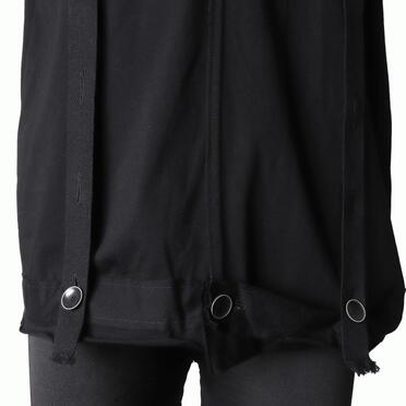 コットン天竺 サスペンダー付きTシャツ　BLACK×BLACK No.11