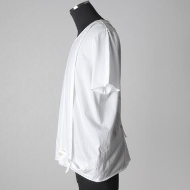 コットン天竺 サスペンダー付きTシャツ　WHITE×WHITE No.3