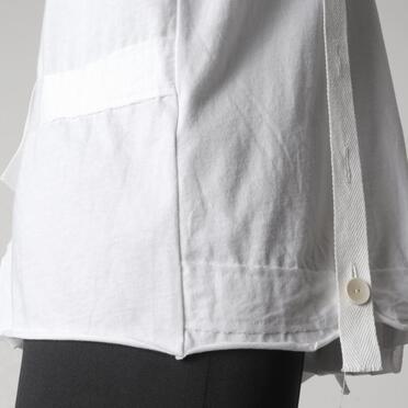 コットン天竺 サスペンダー付きTシャツ　WHITE×WHITE No.14