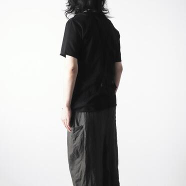 コットン天竺 サスペンダー付きTシャツ　BLACK×BLACK No.17