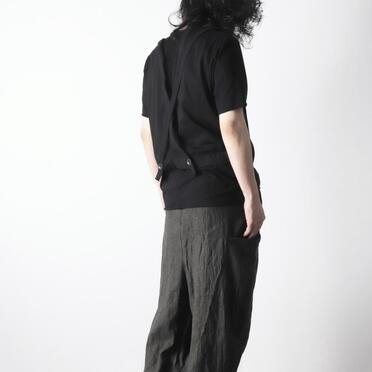 コットン天竺 サスペンダー付きTシャツ　BLACK×BLACK No.19