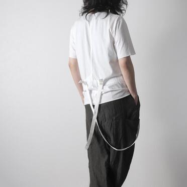 コットン天竺 サスペンダー付きTシャツ　WHITE×WHITE No.23