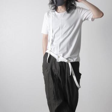 コットン天竺 サスペンダー付きTシャツ　WHITE×WHITE No.24