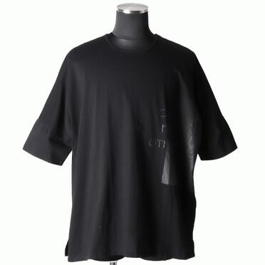 コットン天竺 ビッグTシャツ　BLACK×BLACK No.1