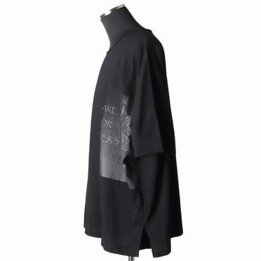 コットン天竺 ビッグTシャツ　BLACK×BLACK No.3