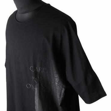 コットン天竺 ビッグTシャツ　BLACK×BLACK No.8