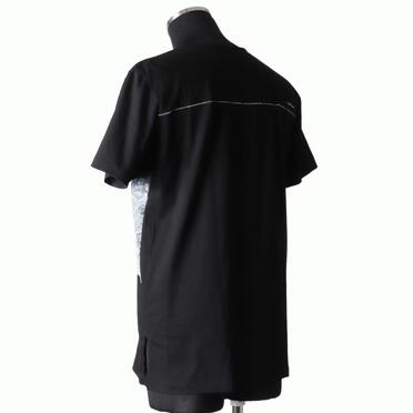 コットン天竺 Tシャツ　BLACK×WHITE No.4