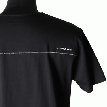 コットン天竺 Tシャツ　BLACK×WHITE No.9