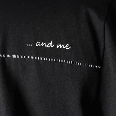 コットン天竺 Tシャツ　BLACK×WHITE No.12
