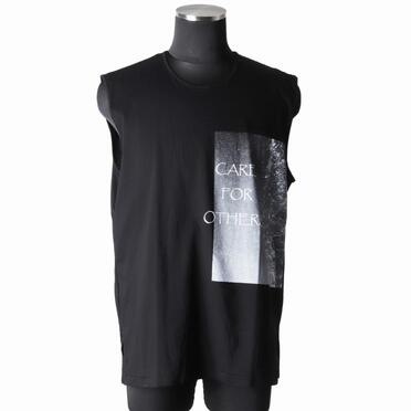 コットン天竺 ノースリーブプルオーバー　BLACK×WHITE No.1