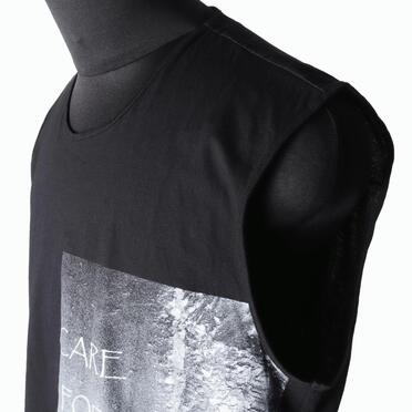 コットン天竺 ノースリーブプルオーバー　BLACK×WHITE No.8