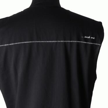 コットン天竺 ノースリーブプルオーバー　BLACK×WHITE No.9