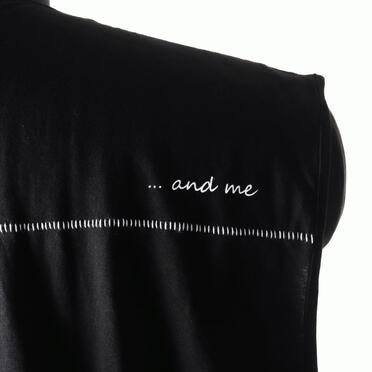 コットン天竺 ノースリーブプルオーバー　BLACK×WHITE No.12