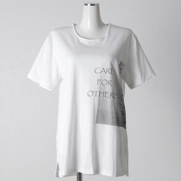 コットン天竺 Tシャツ　WHITE×BLACK No.1