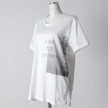 コットン天竺 Tシャツ　WHITE×BLACK No.2