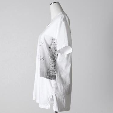 コットン天竺 Tシャツ　WHITE×BLACK No.3
