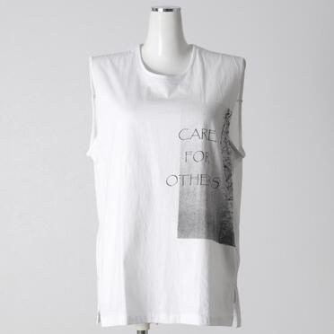 コットン天竺 ノースリーブプルオーバー　WHITE×BLACK No.1
