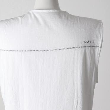 コットン天竺 ノースリーブプルオーバー　WHITE×BLACK No.9