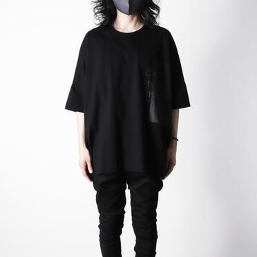 コットン天竺 ビッグTシャツ　BLACK×BLACK No.13