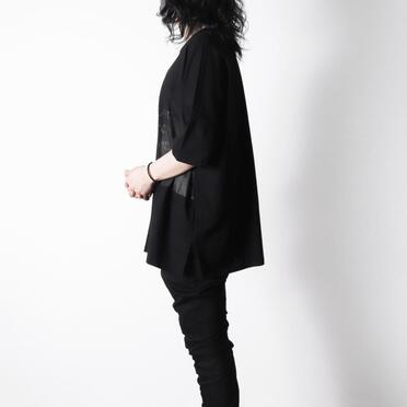 コットン天竺 ビッグTシャツ　BLACK×BLACK No.15