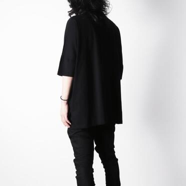 コットン天竺 ビッグTシャツ　BLACK×BLACK No.16