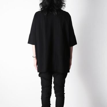 コットン天竺 ビッグTシャツ　BLACK×BLACK No.17