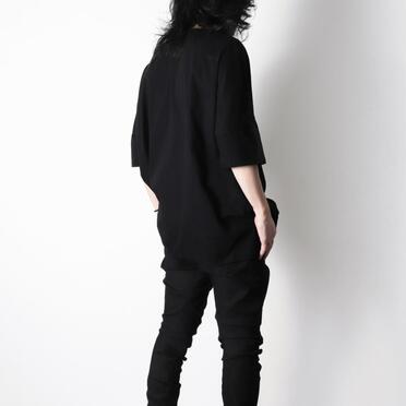 コットン天竺 ビッグTシャツ　BLACK×BLACK No.18