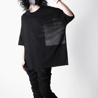 コットン天竺 ビッグTシャツ　BLACK×BLACK No.20