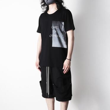 コットン天竺 Tシャツ　BLACK×WHITE No.14