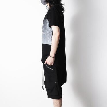 コットン天竺 Tシャツ　BLACK×WHITE No.15