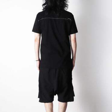 コットン天竺 Tシャツ　BLACK×WHITE No.17